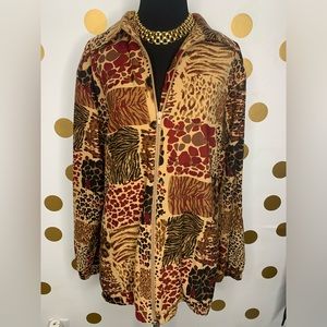 Vintage BonWorth Women’s Full Zip Animal Patchwork Jacket - Size: M